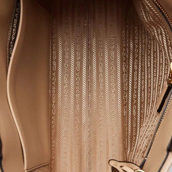 Prada Beige Soft Calfskin Leather Symbole Small Tote Bag - 1BA379 - Picture 9 of 10